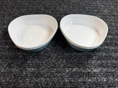 Vintage TWA Plastic Triangle Blue Salad Bowls A Pair 1960's
