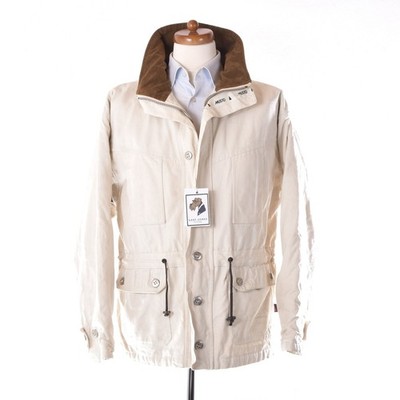 MUSTO Sailing Vintage Jacke Gr M ca 61,5cm Baumwolle Canvas Made in Britain Beig