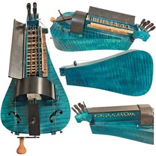 Blue Color Maste 6 strings 24 keys Hurdy Gurdy, Good sound, Handmade Hardy-gurdy