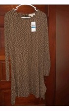 Michael Kors Long Sleeve Dark Camel Women's Dress