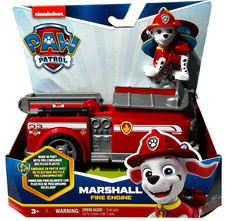 Paw Patrol Marshall Fire Engine Vehicle Dalmation Fire Fighter Dog Figure