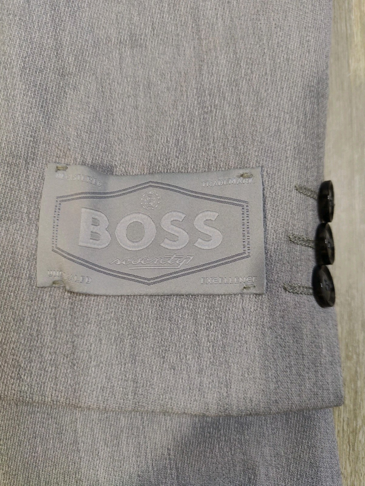 Hugo Boss Mens Light Gray 100% Wool Overcoat Topcoat Size 40R thumbnail 5