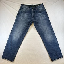 E. Marinella Napoli Men's Blue Luxury Denim Cotton Jeans, Size 35