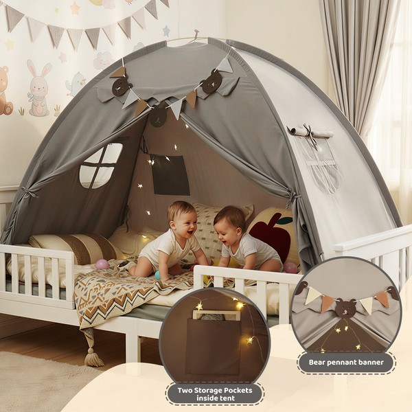 Spielhaus FüR Kinder Tipi Zelt Spielzelt Kinderzelt Drinnen DraußEn Indianerzelt-image
