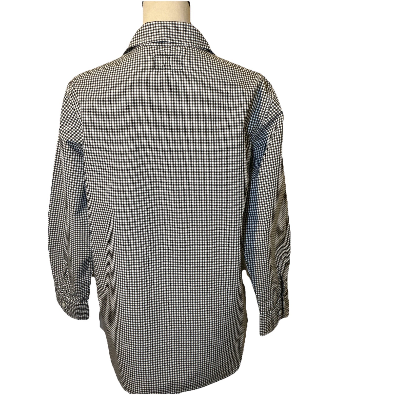 Current/Elliott Gingham Button Front Shirt Size 2… - image 10