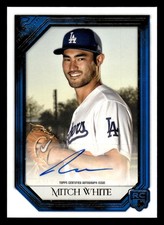 2021 Topps Gallery #RA-MW Mitch White Rookies Autographs Blue #/50