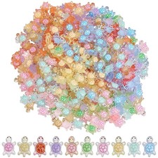 1 400Pcs 10 Colors Turtle Cabochons Glow in T...