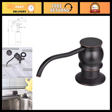 Kitchen Sink Soap Dispenser - 12oz Oil Rubbed Bronze Pump, Top Refill, Built-in