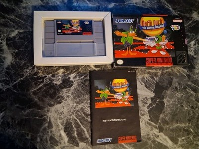 Daffy Duck The Marvin Missions SNES Complete CIB W/ Protector Great Condition 