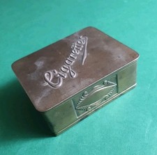 Antike Zigarettendose Zigarettenbox Messing Handgemacht Cigarettes