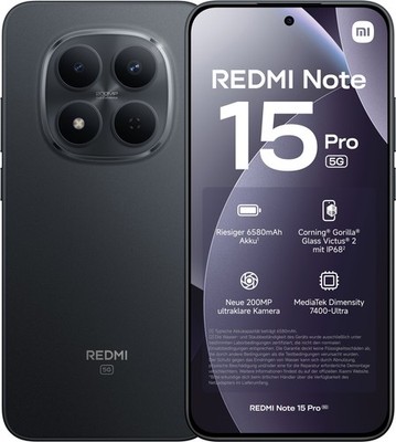 Xiaomi Redmi Note 15 Pro 5G 8GB RAM 256GB Dual-SIM schwarz - Zustand gut