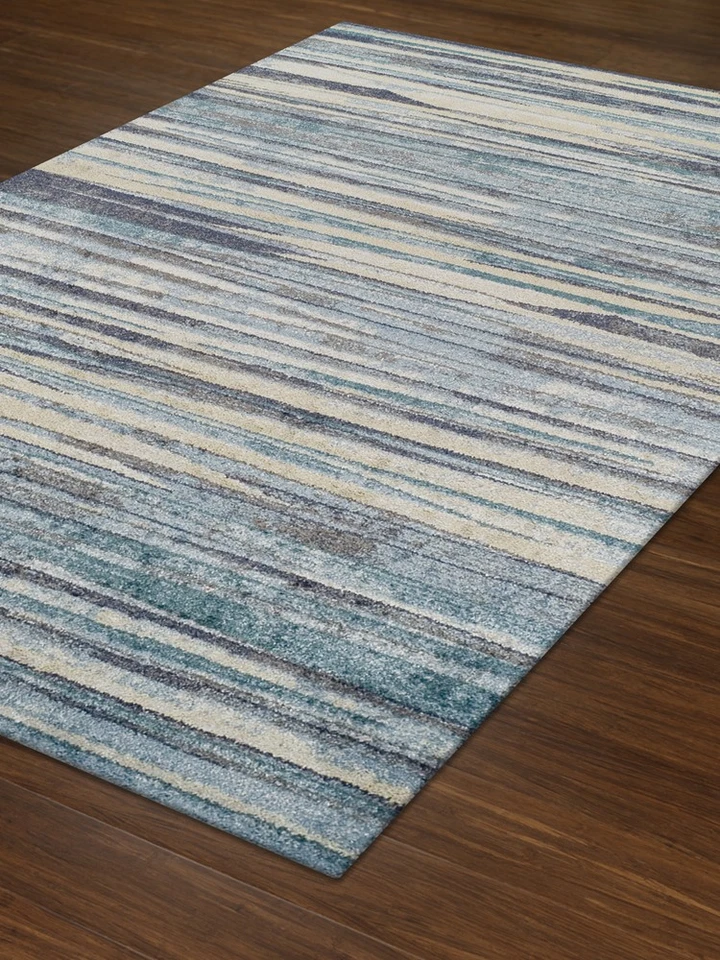 3x5 Dalyn Multi-Color Striped Distressed Lines Door Mat GA2 - Aprx 3' 3" x 5' 1" - Image 2 of 2
