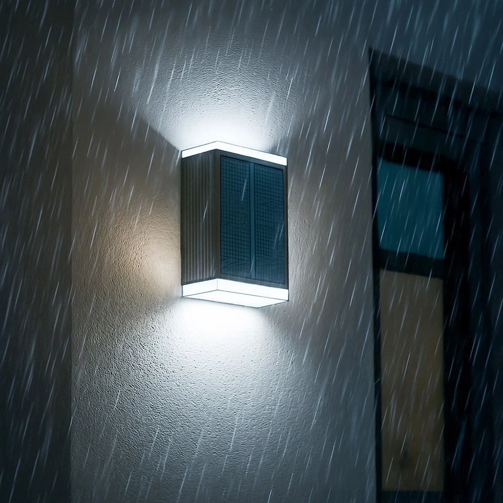 Luci Solari da Parete 60 LEDs 900LM IP65 Impermeabile Lampada Solare da esterno con Telecomando per Muro Terrazzino Cortile giardino patio, 2 Packs