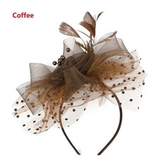 Ladies Day Flower Feather Fascinator Headband Wedding Hairband  Royal Ascot Race