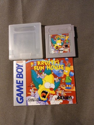 The Simpsons Krusty's Fun House Game Boy GB Authentic Tested w/ Manual Case