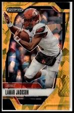 2025 Panini Prizm Draft Picks #177 Lamar Jackson Prizms Gold Ice