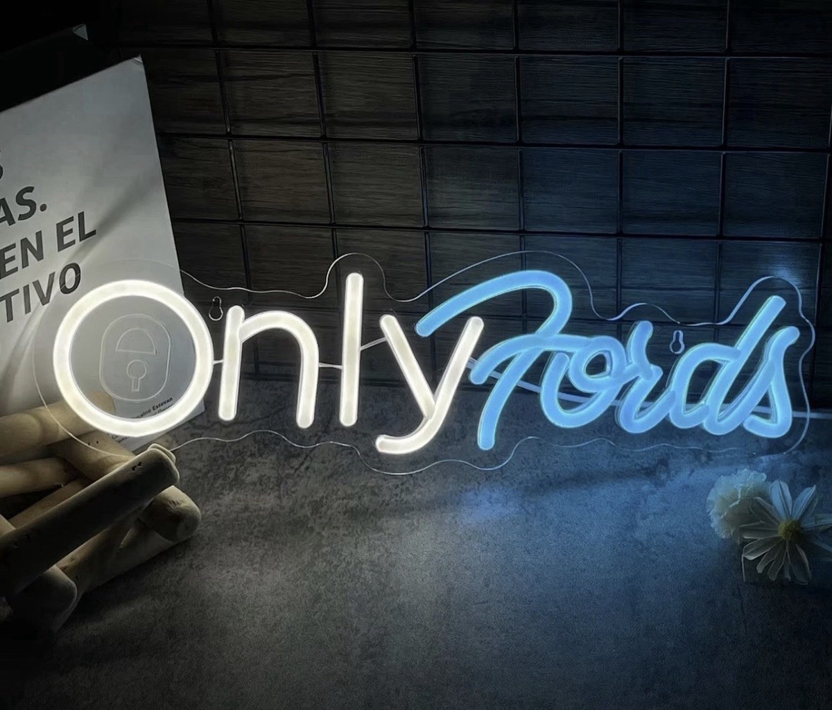 Only Fords Funny Garage Neon Light Sign Man Cave Decor Garage