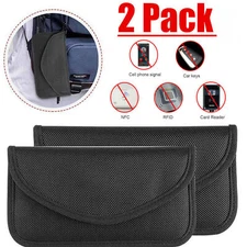 2Pack Faraday Bag RFID Signal Blocking Shielding Pouch Cell Phone Wallet Blocker