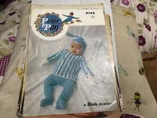 PETER PAN 142 BABY SUIT   VINTAGE CROCHET  PATTERN