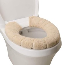 Toilet Seat Coverbathroom Soft Thicker Warmer With Snaps Fixed Stretchable Washa