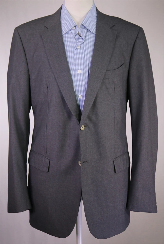 Chaqueta Blazer Jil Sander Para Hombres Hecha a Medida Gris Sólido 2-Btn Lana 44L Foto 2 de 4
