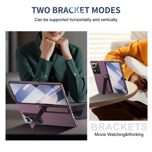 For Samsung Galaxy Z Fold 6/5/4/3 Case with Built-in Screen Protector + Stand - Picture 5 of 17