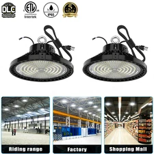 2Pcs 150W UFO LED High Bay Light Workshop Warehouse Industrial Lighting 22500lm