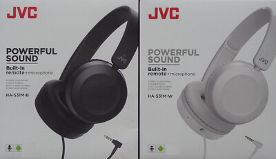 JVC HA-S31M-W / B leichter Faltbarer Kopfhörer /Headset /Mikrofon - weiß/schwarz