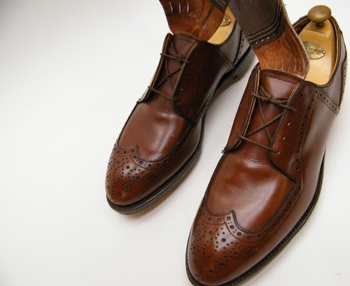 MENS VTG FOOTJOY REX BROWN WINGTIP LEATHER KILTIE BROGUE GOLF SHOES 13.5~1/2 B - Picture 2 of 10