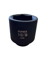 Sunex 258 1-13/16" 1/2" Drive 6 Point Shallow Impact Socket Standard Tools SAE