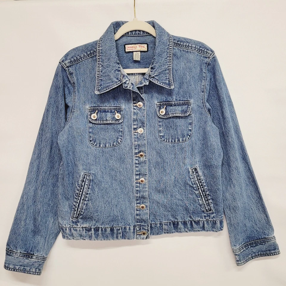 Chaqueta vaquera de colección Jamaica Bay para mujer talla L azul denim años 90 Y2K Western Country Foto 4 de 4