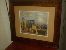 JOHN DEERE BACKHOE LOADER 410G TRACTOR SATIRICAL ADVERTISEMENT ART PRINT FRAMED
