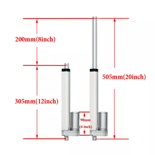 12V 700N 15mm / s Elektryczny napęd liniowy Siłownik liniowy Silnik liniowy 50-1300mm - Zdjęcie 41 z 47