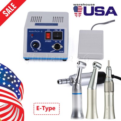 Dental Lab Marathon Electric Micromotor Contra Angle/Straight Handpiece Polisher