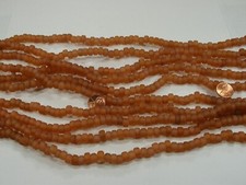 15 Strands 22" Opaque Light Orange Pony Glass Beads Wholesale 6mm x 9mm  I  