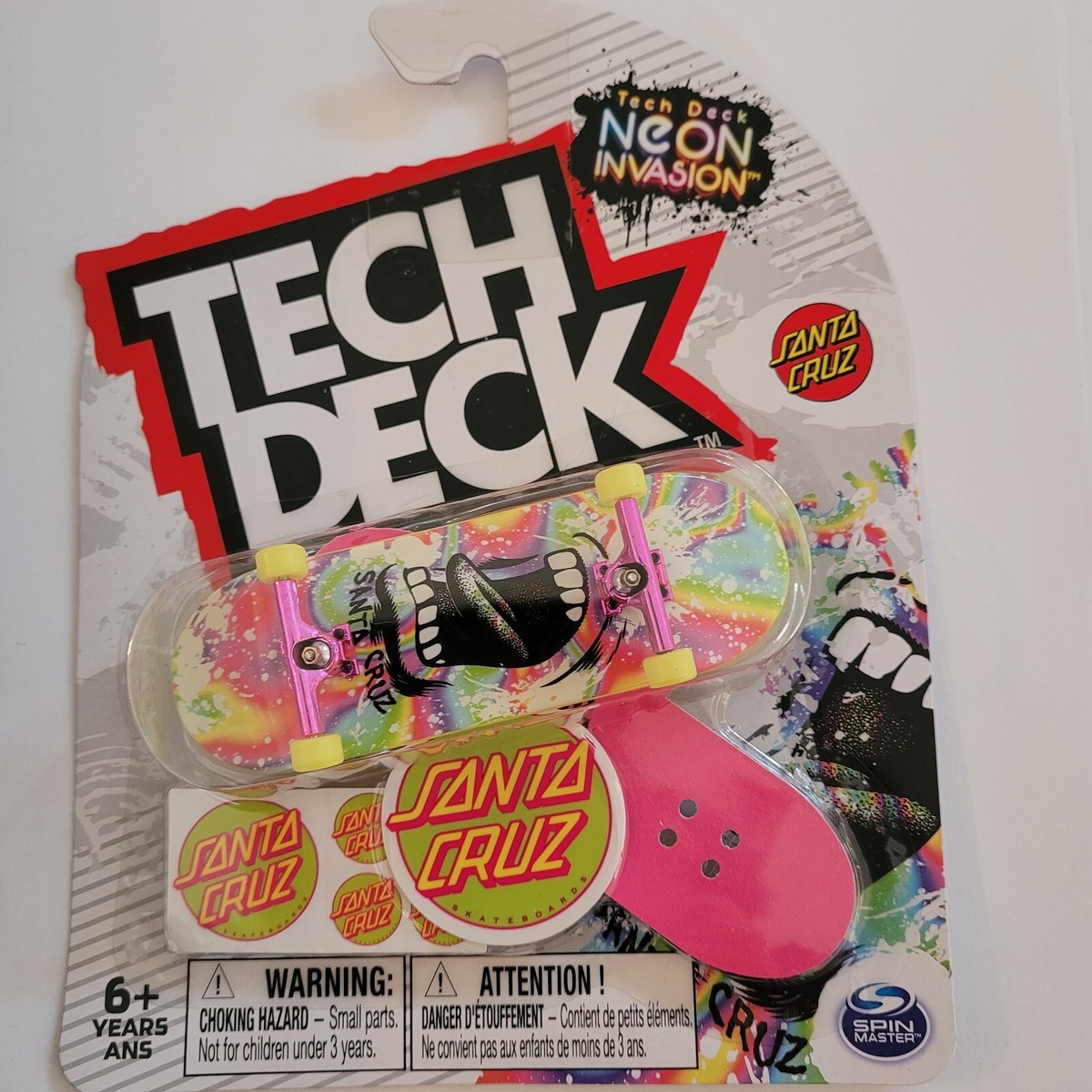 Santa Cruz Neon Invasion Screaming Hand 2021 Ultra Rare Tech Deck