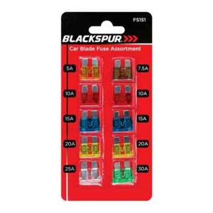 1x Blackspur Car Blade Fuse Assortment Pk10 FS151