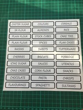 Kitchen Storage vinyl Stickers Pantry Craft Kitchen Jar Labels Tags water proof 