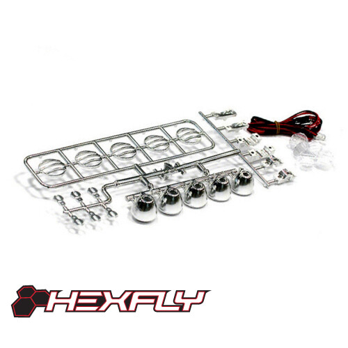 Redcat HX-LED-002C Hexfly LED Crawler Light Bar Set (5 Spotlight) Chrome - Picture 1 of 1