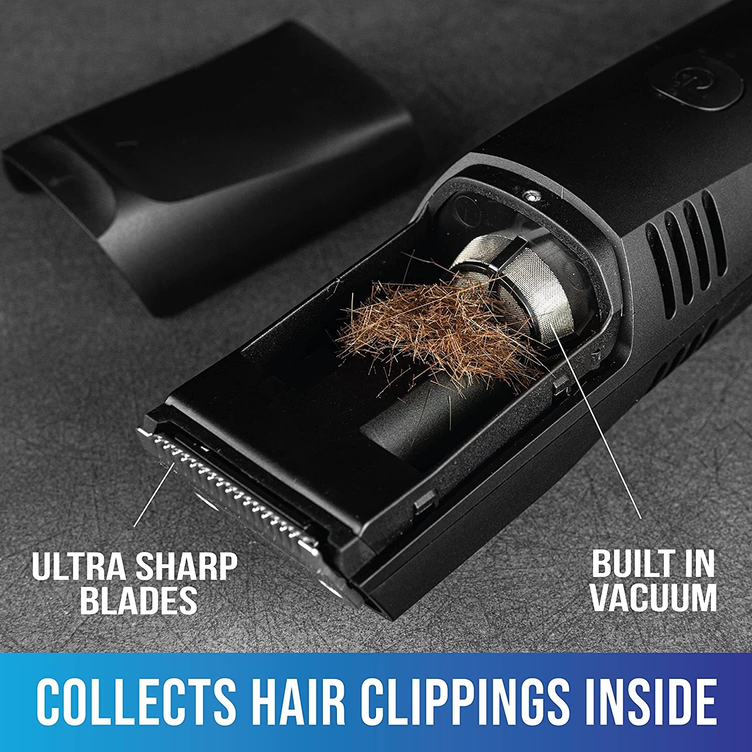 VacuTrim Vacuum Hair Trimmer Rechargeable Shave Cordless Hair Clipper As Seen On