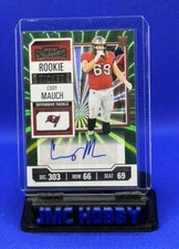 2023 Panini Contenders Cody Mauch Rookie AUTO (Green Laser Parallel) Card #169