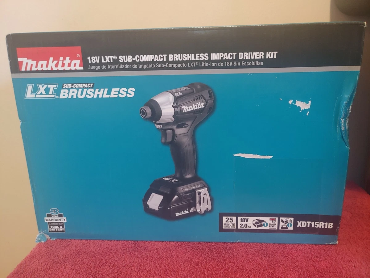 Makita XDT15R1B 18V LXT Sub Compact Brushless Impact Driver Kit 2.0Ah