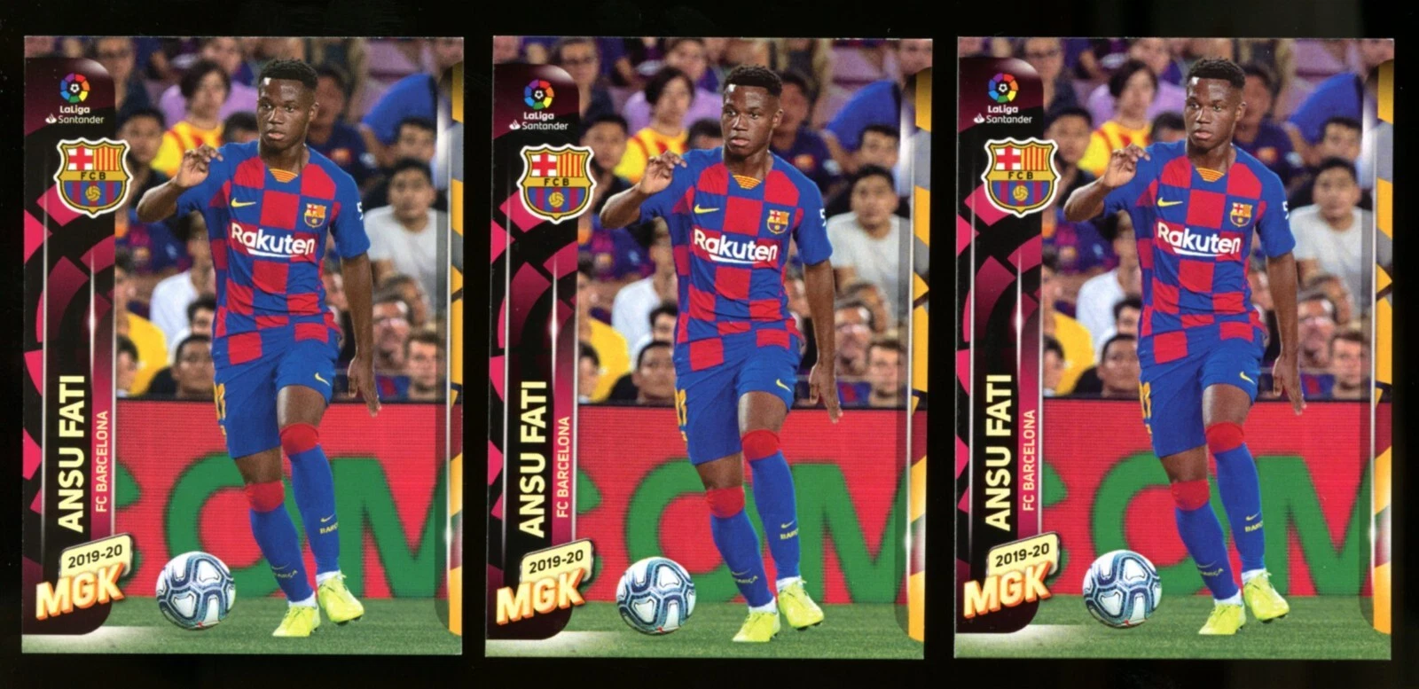Group of Three 2019 PANINI LIGA MEGACRACKS #72BIS ANSU FATI Rookie Card RC