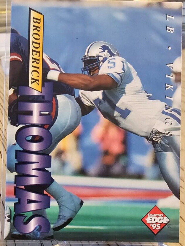 1995 Collector's Edge Broderick Thomas #128 Detroit Lions