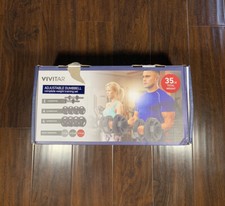 VIVITAR Adjustable Dumbbells Set 35lbs Total Weight Gym Workout NEW FAST SHIP