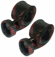 Reaction Tackle Fishing Rod Cover/ Rod Sleeve/ Rod Sock (2-Pack) Black-Red