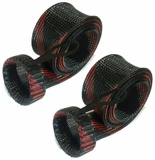 Reaction Tackle Fishing Rod Cover/ Rod Sleeve/ Rod Sock (2-Pack) Black-Red
