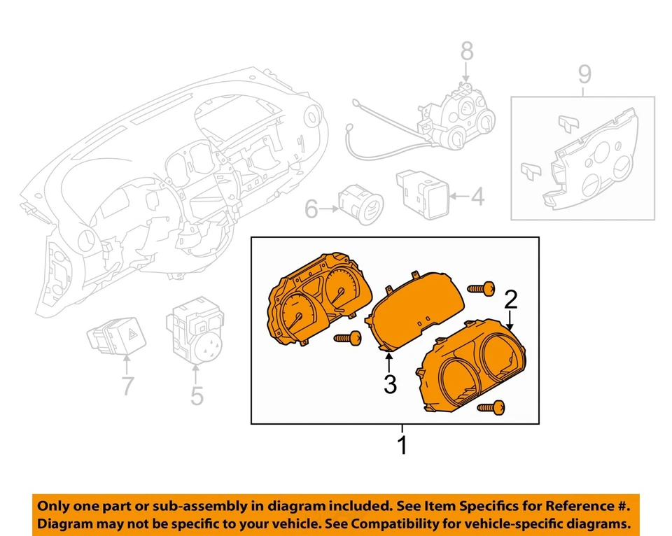 Used Speedometer Gauge fits: 2019 Nissan Versa cluster Htbk Note MPH SL Grade A - Image 3 of 4