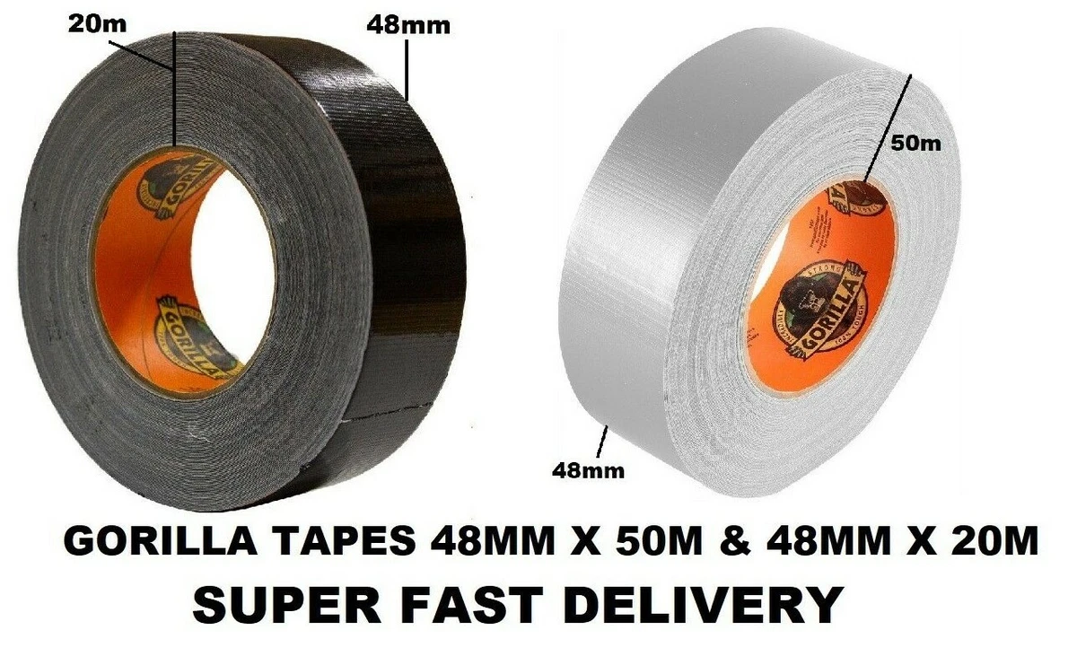 Gorilla Tape 48mm x 11m 20m 50m GLUE Strong Thick Tougher Weather 