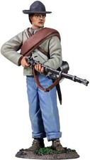 BRITAINS CIVIL WAR SOUTHERN 31214 INFANTRY STANDING MAKING READY 1